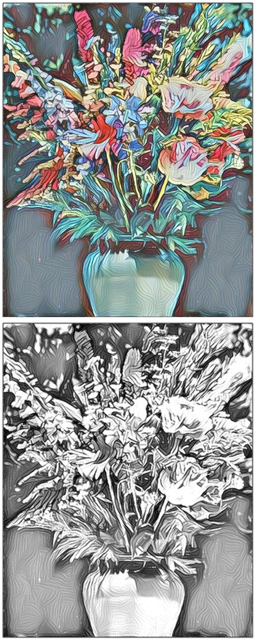 Free DIY Coloring Pages - Create your own colorful vase full of flowers with any of five free coloring pages.
