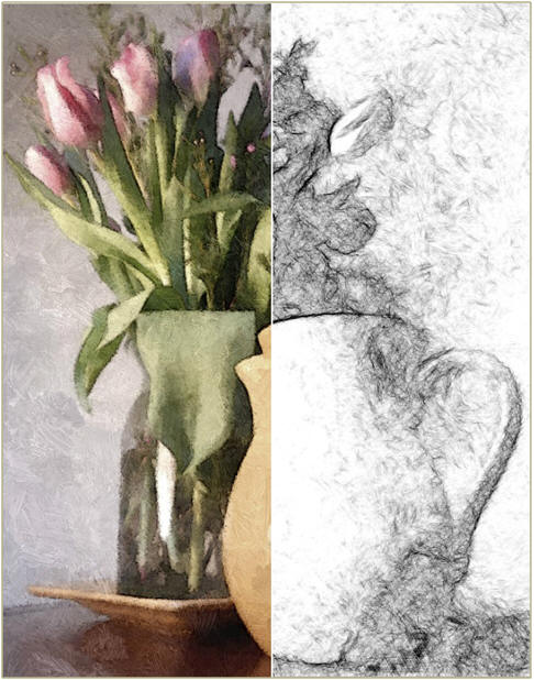 Get a free still-life reference photo and print a free sketch of this still-life scene at TodaysArts.net